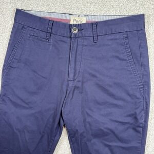 Perk Pants‎ Mens 31x29 Navy Slim Fit Stretch Chino Preppy Golf Huckberry